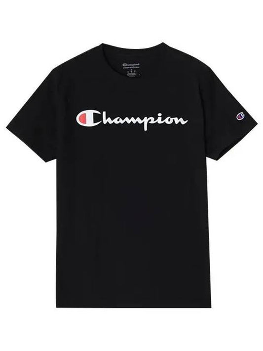 Classic Graphic Jersey Short Sleeve T-Shirt Black - CHAMPION - BALAAN 1