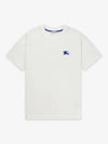 EKD Embroidery Cotton Short Sleeve T-Shirt White - BURBERRY - BALAAN 2