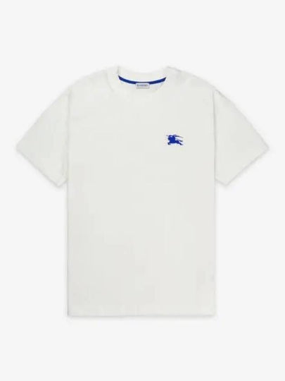 EKD Embroidery Cotton Short Sleeve T-Shirt White - BURBERRY - BALAAN 2