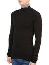 Logo Slim Fit Turtleneck Black - PRADA - BALAAN 3