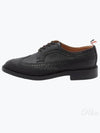 Men's Three Stripes Tab Pebble Grain Long Wing Sole Brogue Black - THOM BROWNE - BALAAN 2