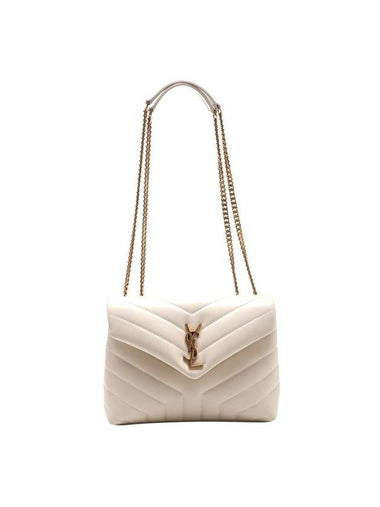 Bronze Monogram Loulou Matelasse Y Leather Small Shoulder Bag Blanc Vintage - SAINT LAURENT - BALAAN 1