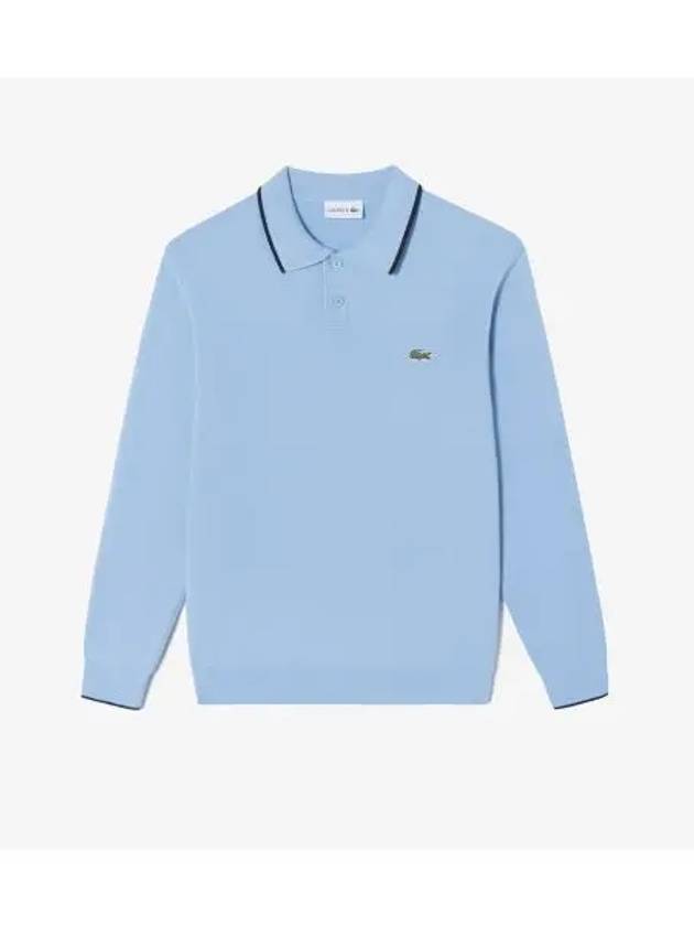 Men s Basic Polo Sweater Sky Blue - LACOSTE - BALAAN 1