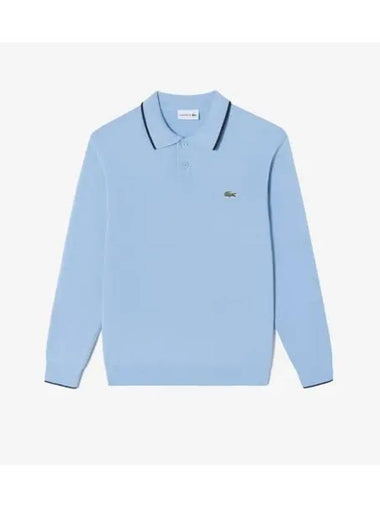 Men s Basic Polo Sweater Sky Blue - LACOSTE - BALAAN 1