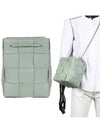 Intrecciato Cassette Small Bucket Bag New Sage - BOTTEGA VENETA - BALAAN.