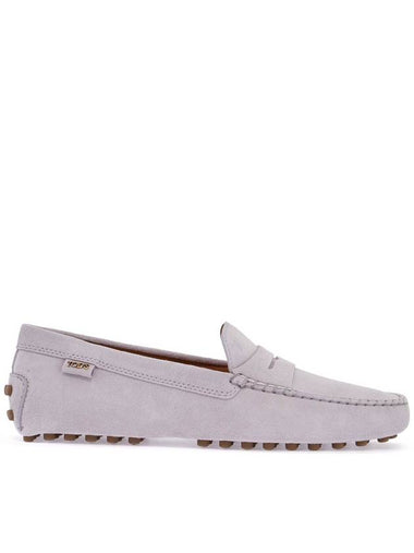 light grey suede leather driving moccasin - TOD'S - BALAAN 1