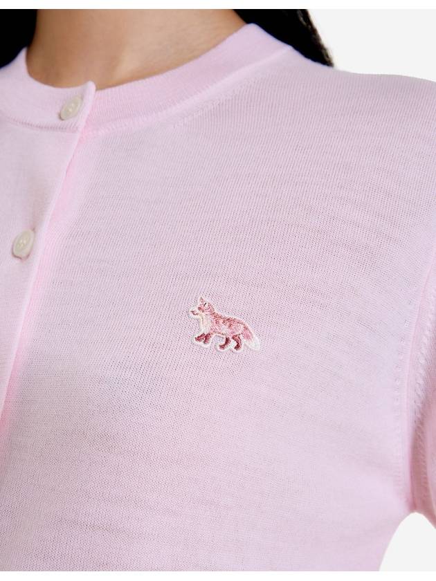 Baby Fox Patch Regular Cardigan Pale Pink - MAISON KITSUNE - BALAAN 5