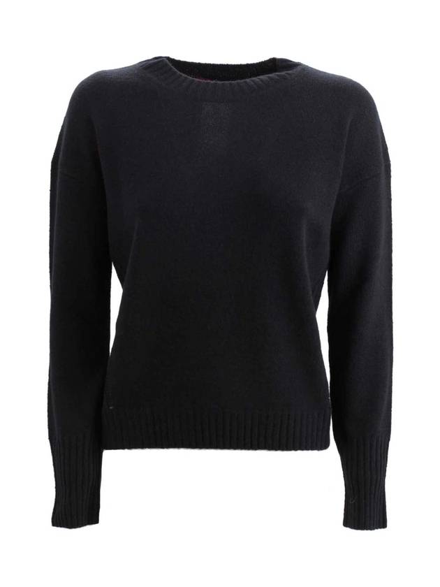 Alinda Crew Neck Knit Top Black - MAX MARA - BALAAN 1