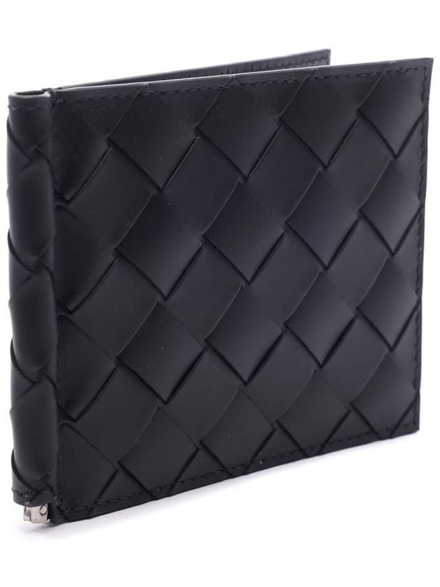 Intrecciato Money Clip Card Wallet Black - BOTTEGA VENETA - BALAAN 4