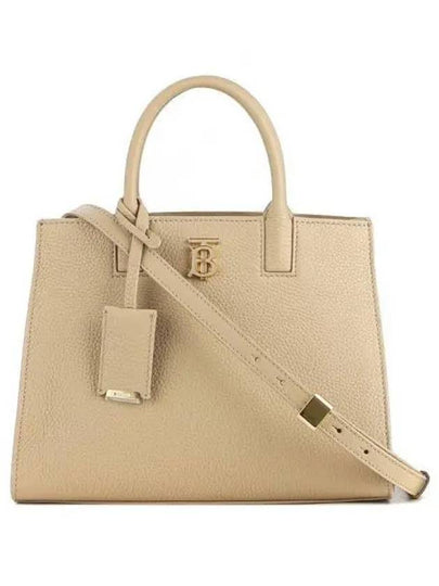 Mini Frances Leather Tote Bag Beige - BURBERRY - BALAAN 2