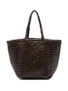 Grace Small Leather Basket Tote Bag Black - DRAGON DIFFUSION - BALAAN 3