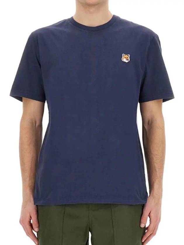 Fox Head Patch Classic Short Sleeve T-Shirt Ink Blue - MAISON KITSUNE - BALAAN 3