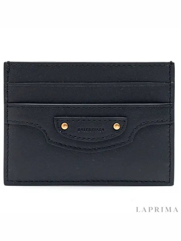 Neo Classic Embossed Logo Card Wallet Black - BALENCIAGA - BALAAN 5