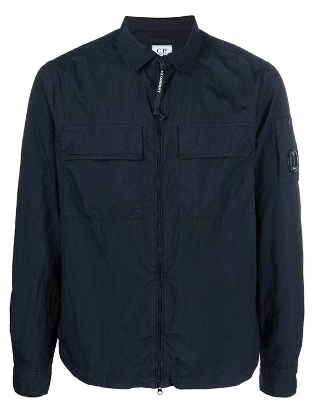 Taylon L Lens Shirt Zip Up Jacket Navy - CP COMPANY - BALAAN 2