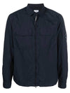 Taylon L Lens Shirt Zip Up Jacket Navy - CP COMPANY - BALAAN 3