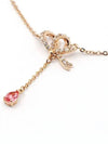 Volta Y Ribbon Pendant Necklace Rose Gold - SWAROVSKI - BALAAN 3