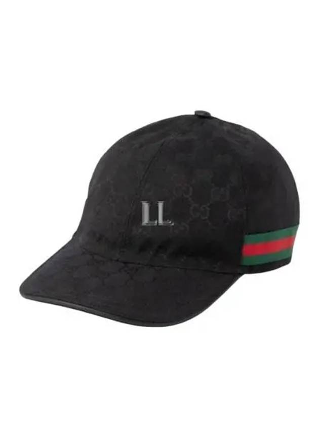 Original GG Web Supreme Canvas Baseball Ball Cap Black - GUCCI - BALAAN 2