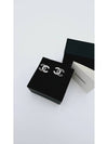 CC logo half earrings black silver AB8981 - CHANEL - BALAAN 7