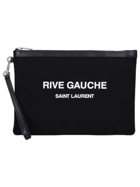 Rive Gauche Strap Pouch Black Bag - SAINT LAURENT - BALAAN 1