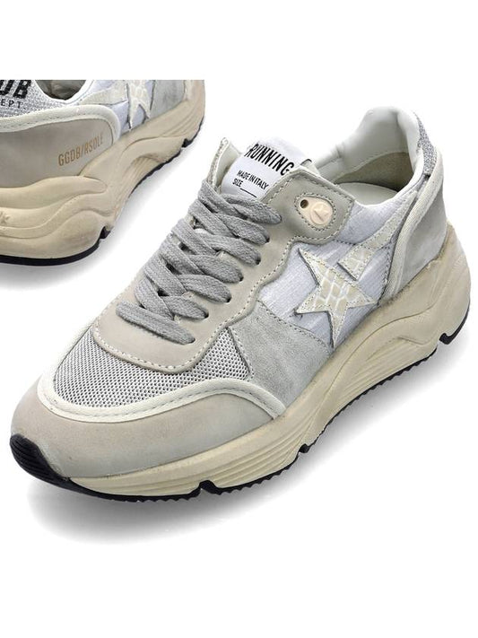 Women's Running Sole Low Top Sneakers Silver Beige - GOLDEN GOOSE - BALAAN 2