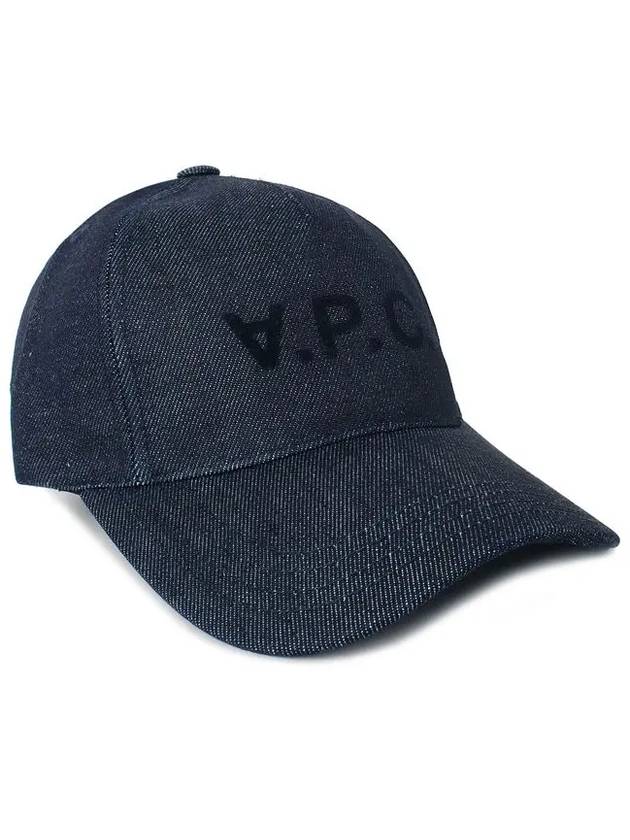 VPC Velvet Logo Denim Ball Cap Blue - A.P.C. - BALAAN 2