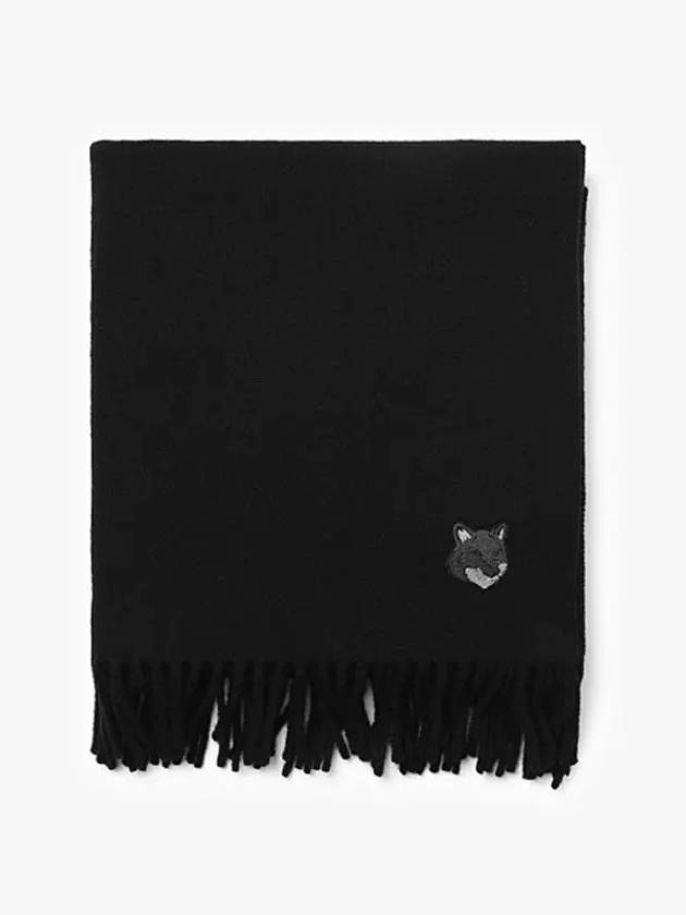 Wool Fox Head Muffler Black - MAISON KITSUNE - BALAAN 2