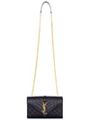 Matelasse Envelope Small Shoulder Bag Black - SAINT LAURENT - BALAAN 6