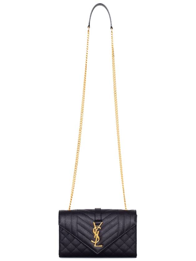 Matelasse Envelope Small Shoulder Bag Black - SAINT LAURENT - BALAAN 6