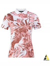 Women's Evelina Print Polo Shirt Pink - J.LINDEBERG - BALAAN 2