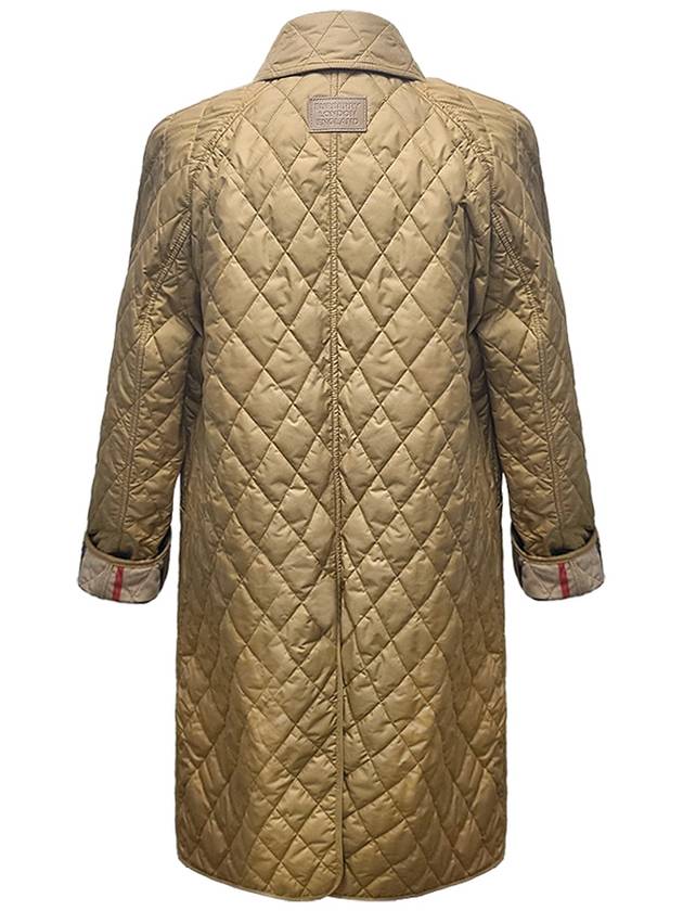 Tight Diamond Quilted Double Coat Beige - BURBERRY - BALAAN 5