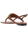 Women's V Logo Flat Sandals Brown - VALENTINO - BALAAN.