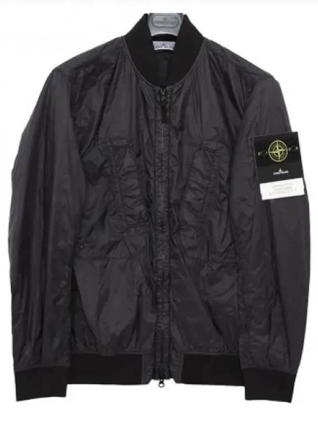 Logo Patch Bomber Jacket Black - STONE ISLAND - BALAAN 2