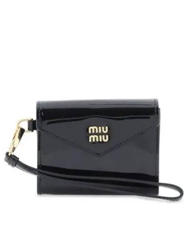 Patent Leather Card Wallet Black - MIU MIU - BALAAN 2