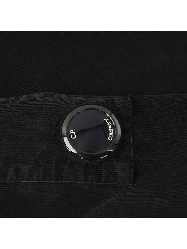 Corduroy Button Utility Shirt Jacket Black - CP COMPANY - BALAAN 5