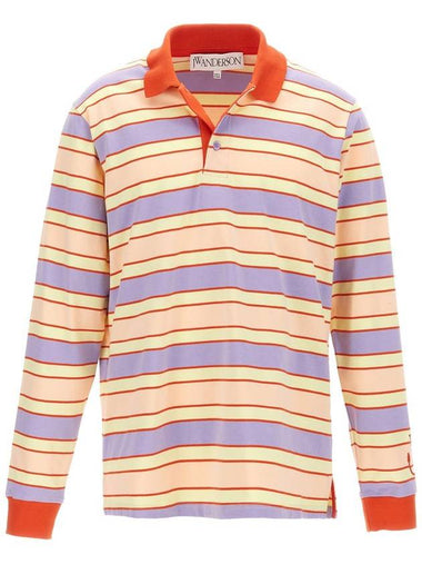 JW Anderson 'Striped Contrast Trim' Polo Shirt - JW ANDERSON - BALAAN 1