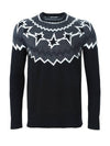 Intarsia Merino Wool Knit Gray BMA371 C3676 724 - NEIL BARRETT - BALAAN 1