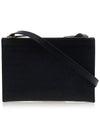 Logo 4 Bar Leather Clutch Bag Black - THOM BROWNE - BALAAN 4