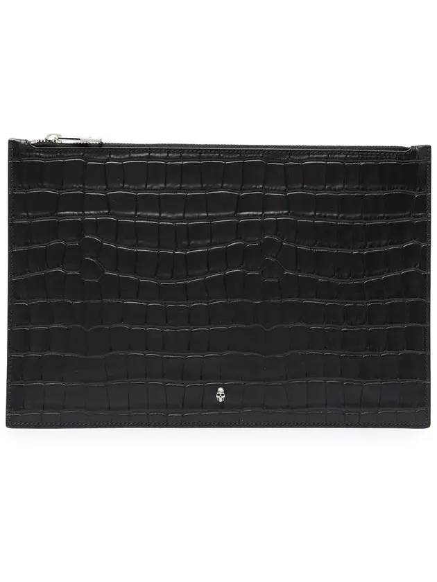 Men's Flat Clutch Bag Black - ALEXANDER MCQUEEN - BALAAN.