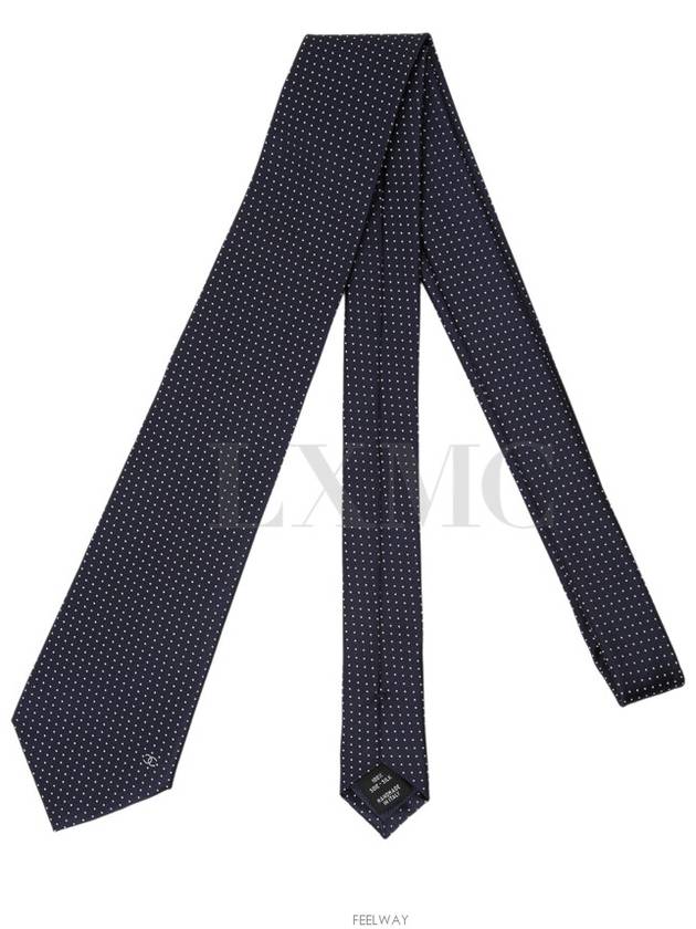 Tie gift men s CC silk navy polka dots - CHANEL - BALAAN 4