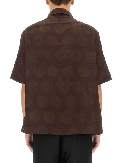 Heusen Dotted Print Cotton Silk Long Sleeve Shirt Brown - OUR LEGACY - BALAAN 2