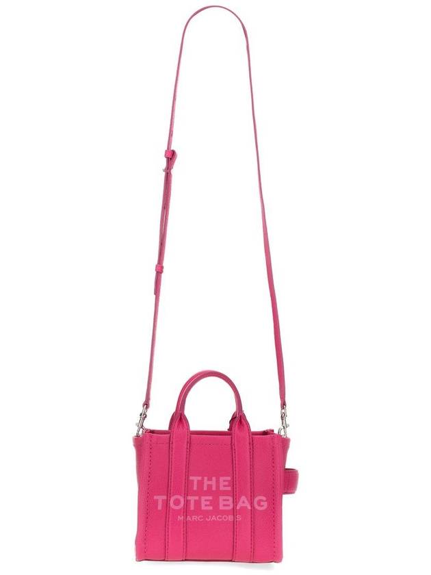 Mini Micro Leather Tote Bag Fuchsia - MARC JACOBS - BALAAN 4