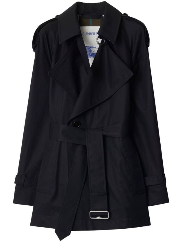 Gabardine Trench  Coat Black - BURBERRY - BALAAN 2