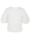 Mushroom knit short sleeve t shirt white - ISSEY MIYAKE - BALAAN 2