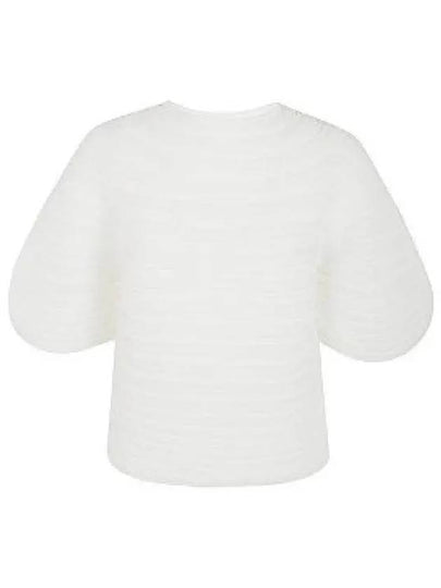 Mushroom knit short sleeve t shirt white - ISSEY MIYAKE - BALAAN 2