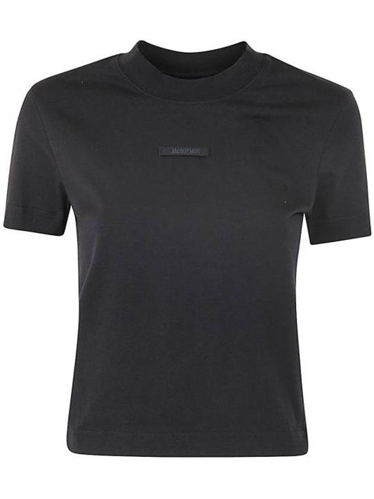Le Gros Grain Short Sleeve T-Shirt Black - JACQUEMUS - BALAAN 1