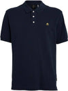 Embroidered Logo Short Sleeve Polo Shirt Navy - MOOSE KNUCKLES - BALAAN 2