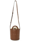 Tropicalia Leather Small Bucket Bag Brown - MARNI - BALAAN 9