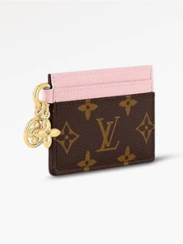 LV Charm Monogram Card Wallet Pink Brown - LOUIS VUITTON - BALAAN 4