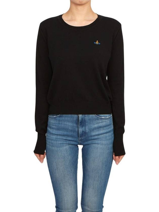 ORB Embroid Logo Knit Top Black - VIVIENNE WESTWOOD - BALAAN 2