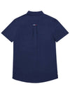 Men's Solid Camp Pocket Short Sleeve Shirt Navy - TOMMY HILFIGER - BALAAN 3